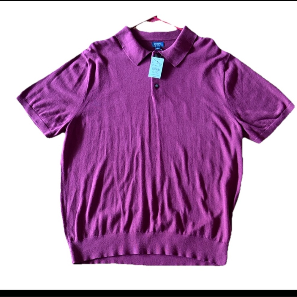 J. Crew Short Sleeve Polo Shirt in Raspberry Size XL